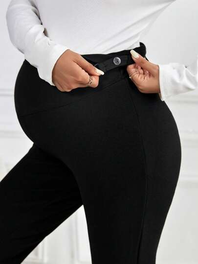 Maternity Wide Waistband Slant Pocket Pants