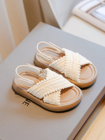 Summer knitted sandals with adjustable Strap