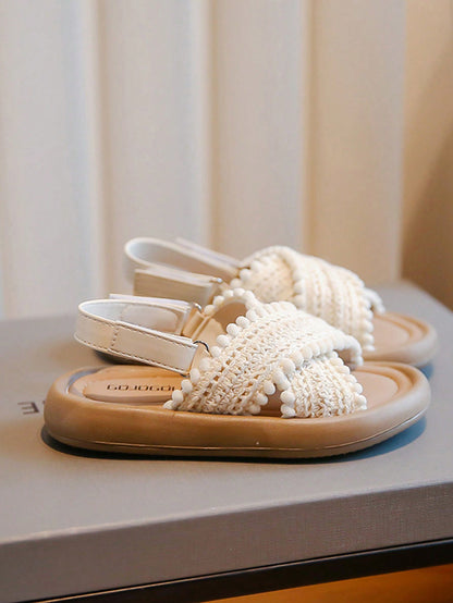 Summer knitted sandals with adjustable Strap