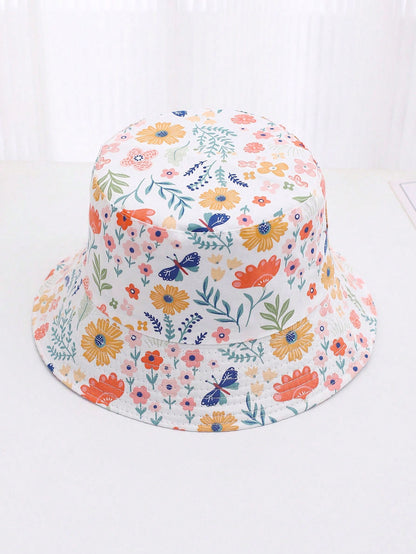 Floral wimsy bucket hat