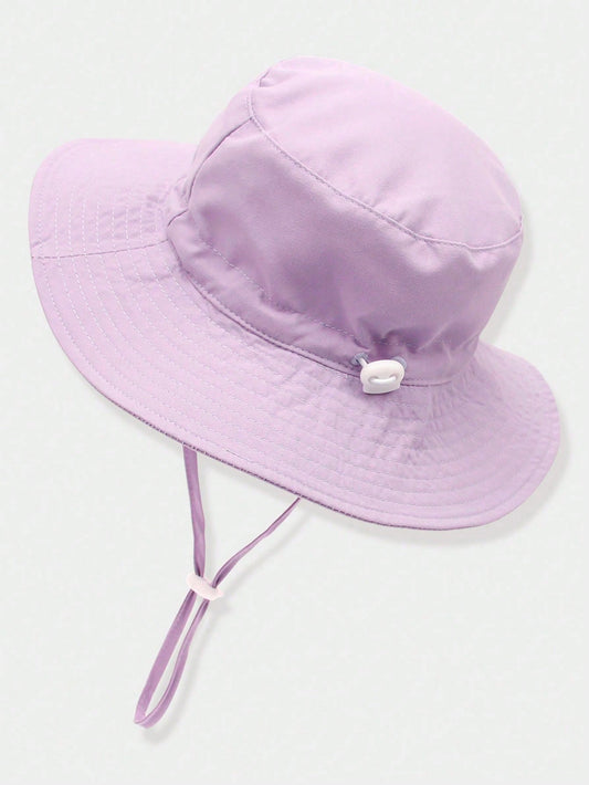 Lilac wide brim bucket hat