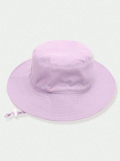 Lilac wide brim bucket hat