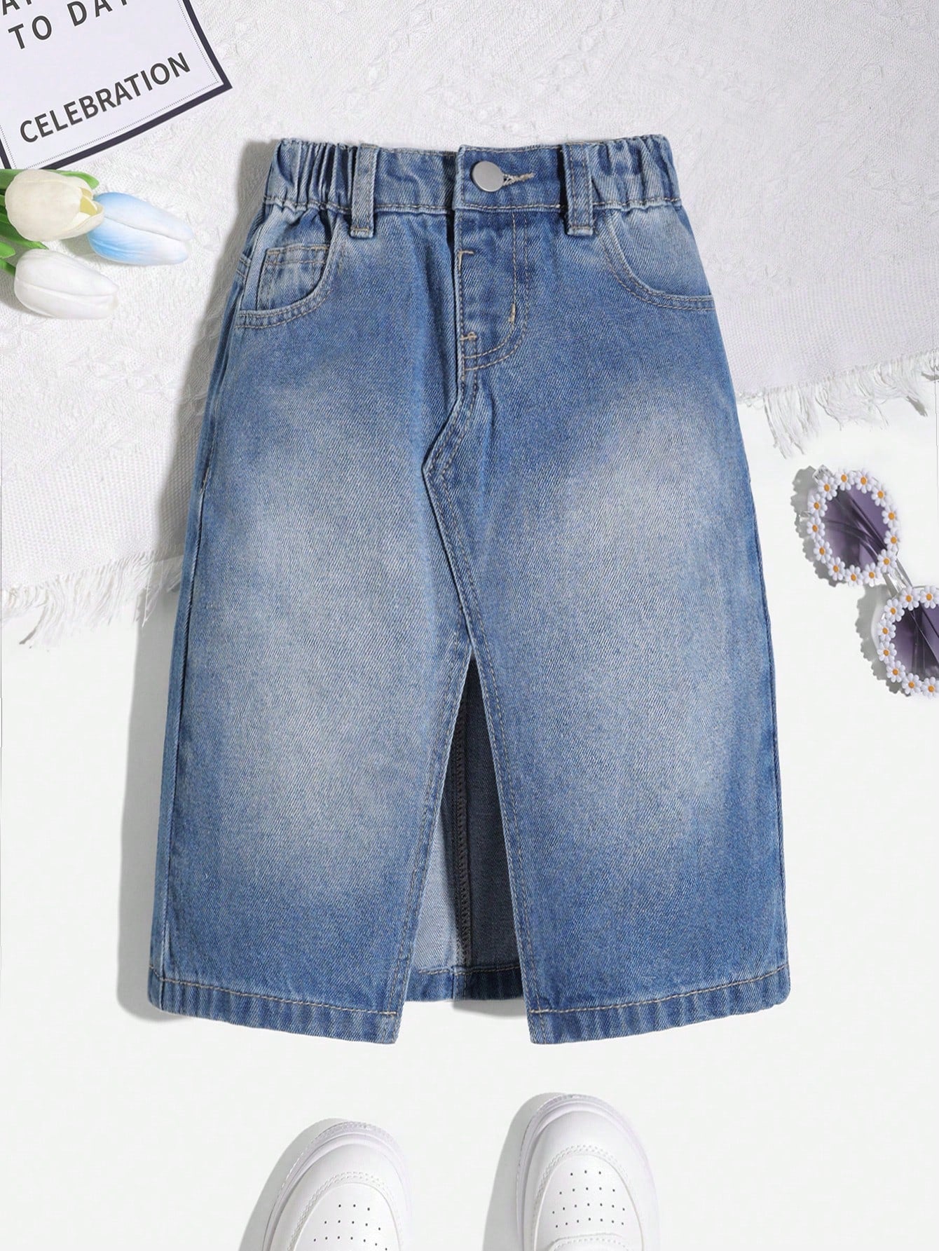 Summer split denim skirt [4y -7y]