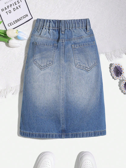 Summer split denim skirt [4y -7y]