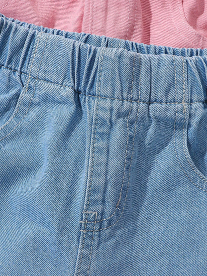 Basic casual wide leg denim [4Y -6Y]