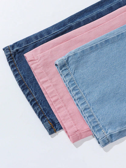 Basic casual wide leg denim [4Y -6Y]