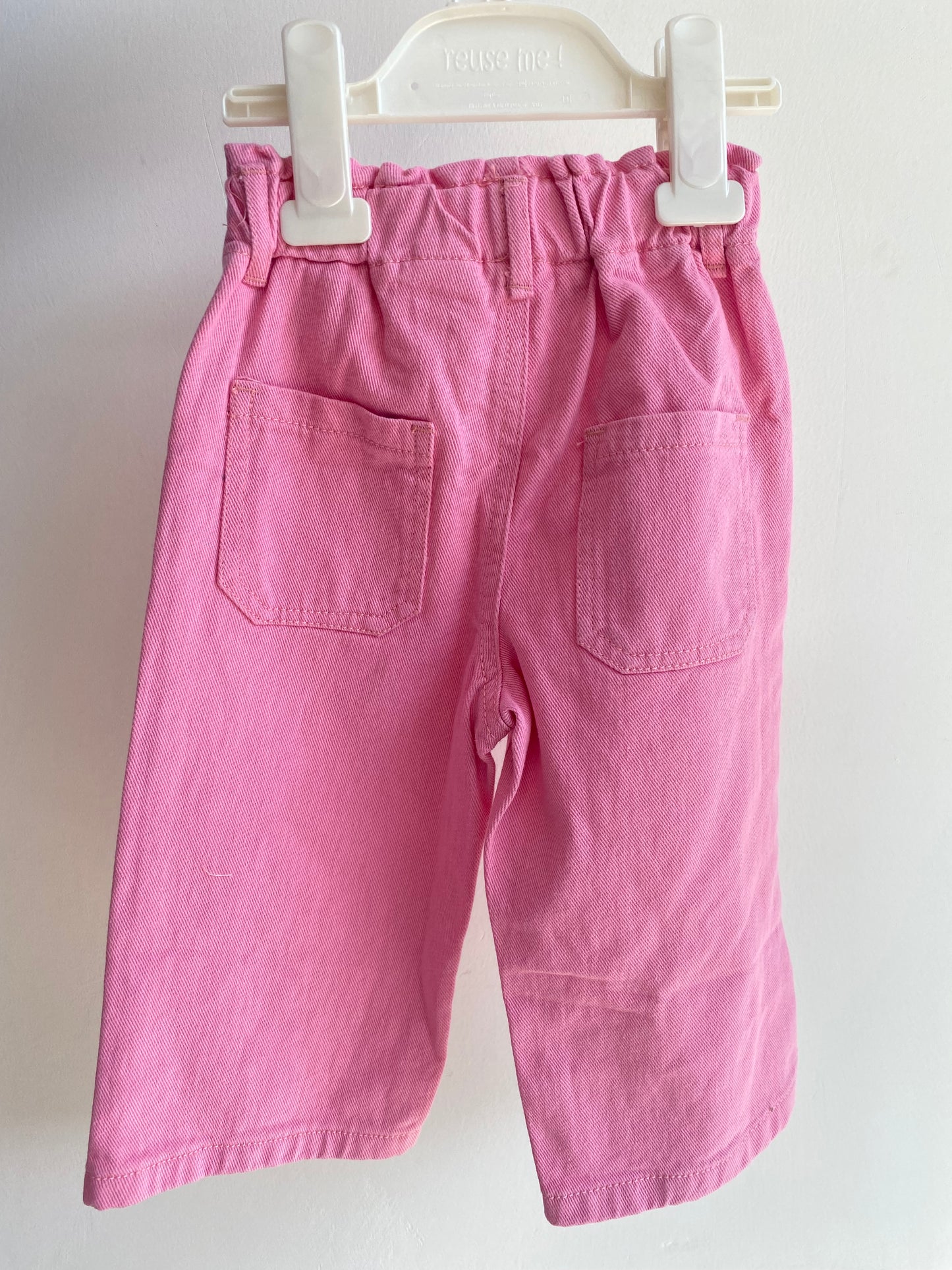 Pink wide denim Jean | 9-12M