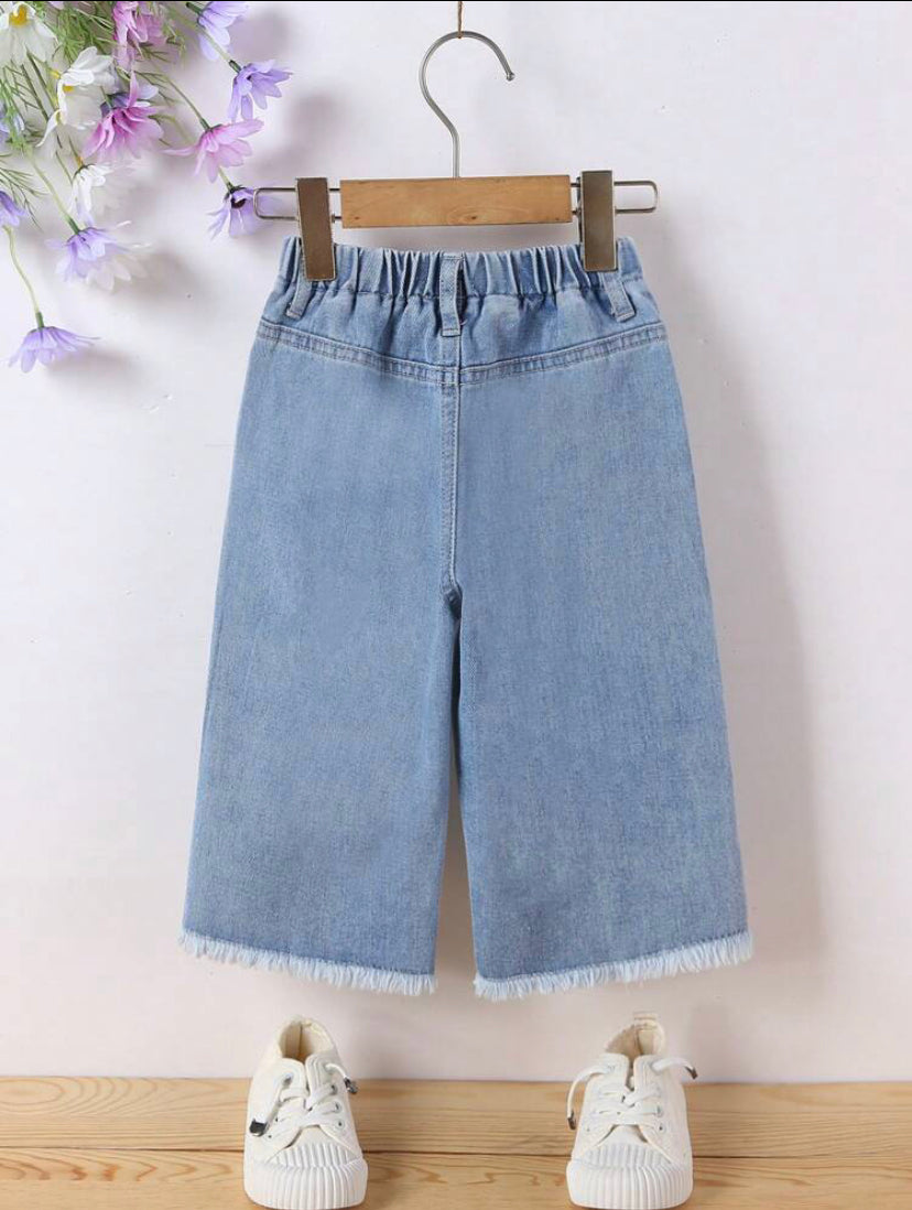 Baby Girls Two Tone Jean | 6M -3Y