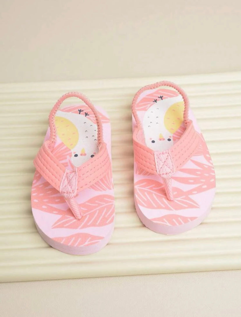 Pink tropical splash sandals