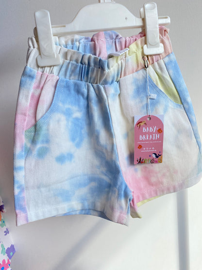 Tie Dye Denim Short| 4Y-5Y