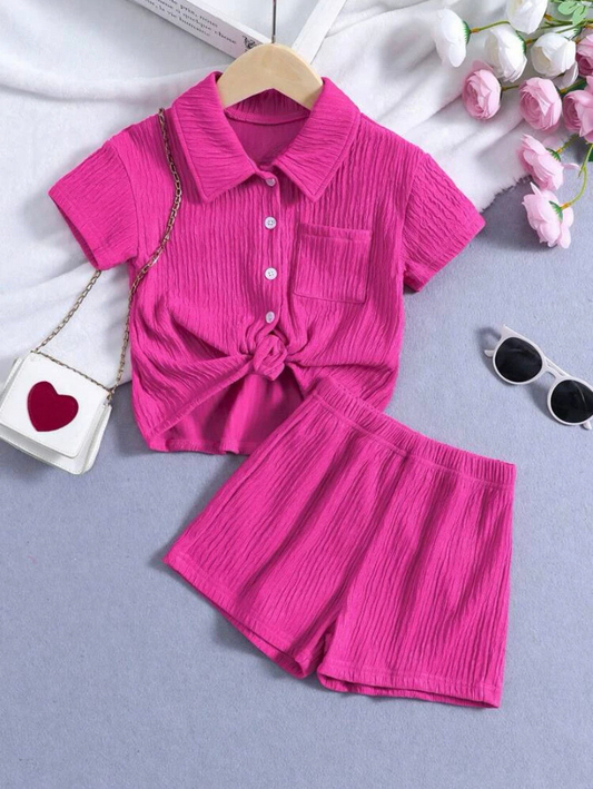 Pinky Pink Luxe Resort Wear Set|3Y-7Y