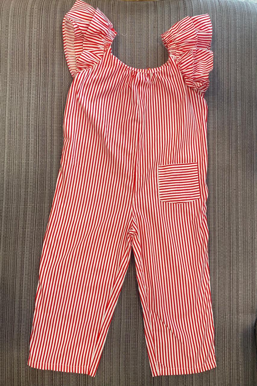 Jumpsuit Red Stripes