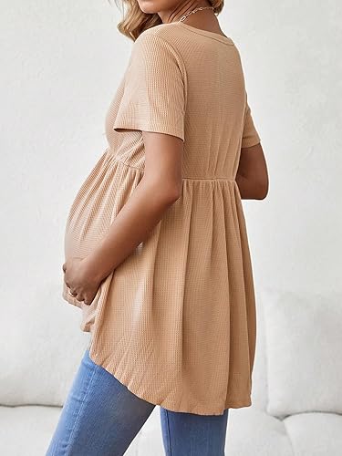 Maternity Notched Collar Top