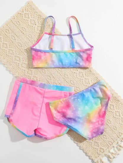 Paint splash girls bikini + short |4Y-7Y