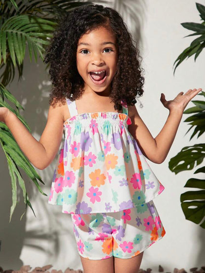 Floral splash girls 2 pcs set | 4Y - 7 Y