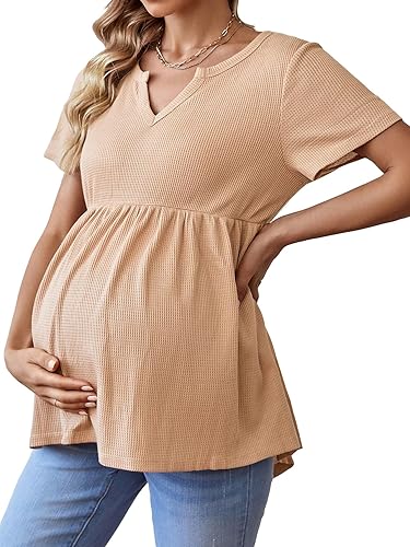 Maternity Notched Collar Top