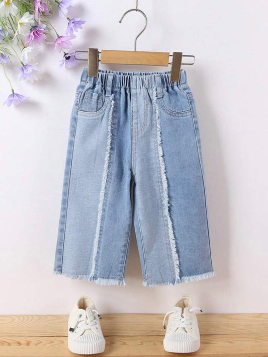 Baby Girls Two Tone Jean | 6M -3Y