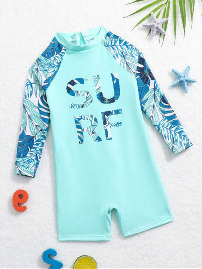 Tropical splash surf baby boy one piece |9M-3Y