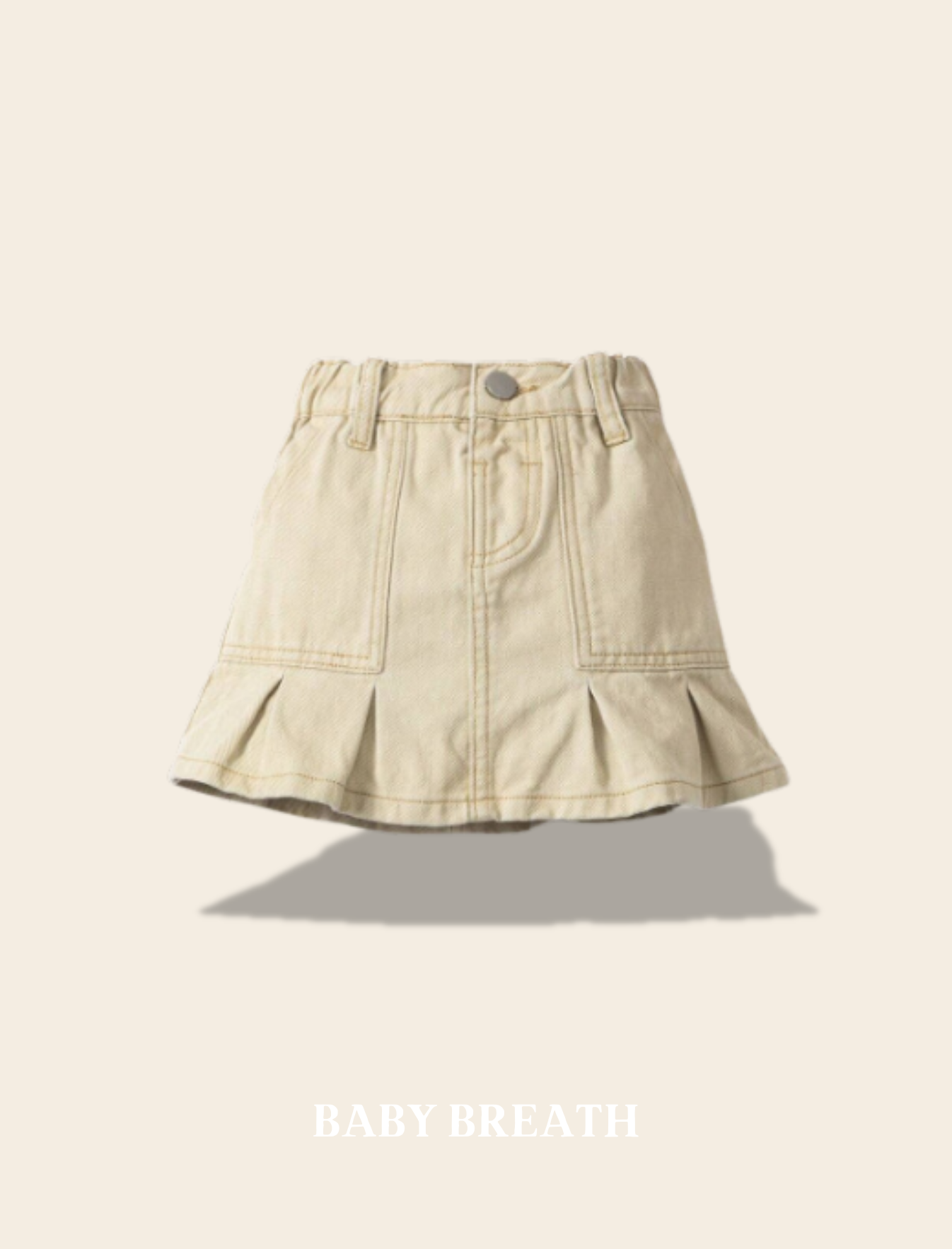 Light Brown Denim Skirt | 6-18M