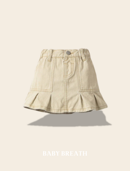 Light Brown Denim Skirt | 6-18M