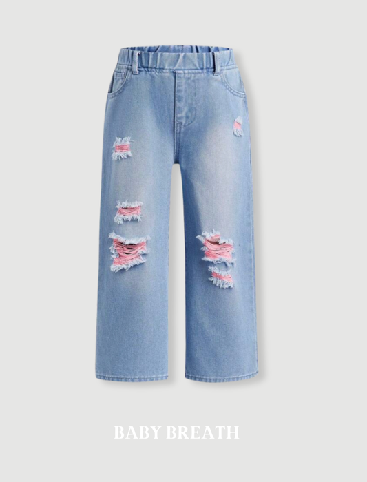 Pink patched Denim | 4Y -7Y