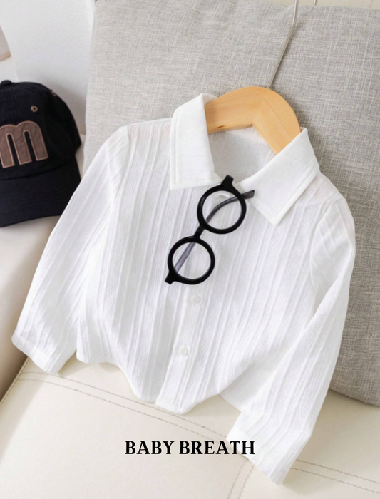 White Color Long Sleeve Top | 6M-3Y
