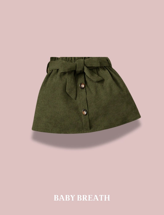 Vintage Waist Belted Corduroy Skirt | 6M-3Y