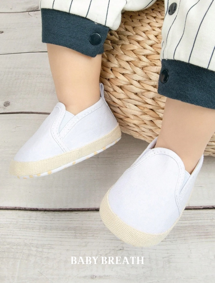New Born White Loafers