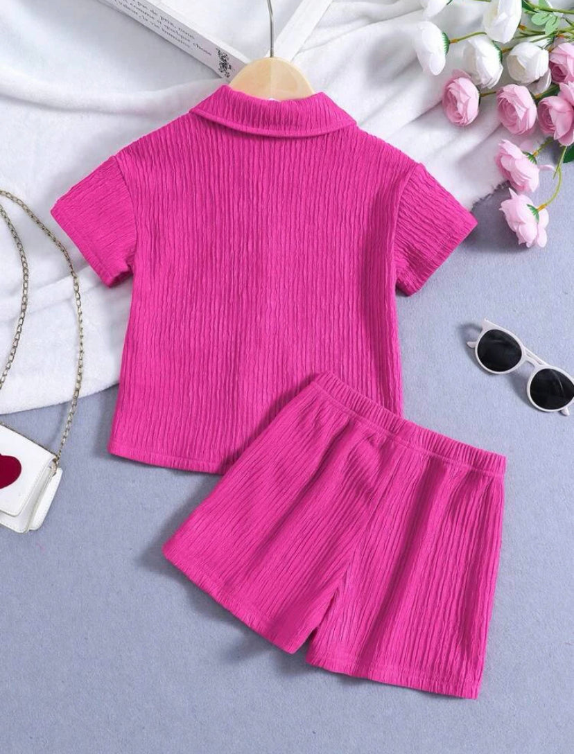 Pinky Pink Luxe Resort Wear Set|3Y-7Y