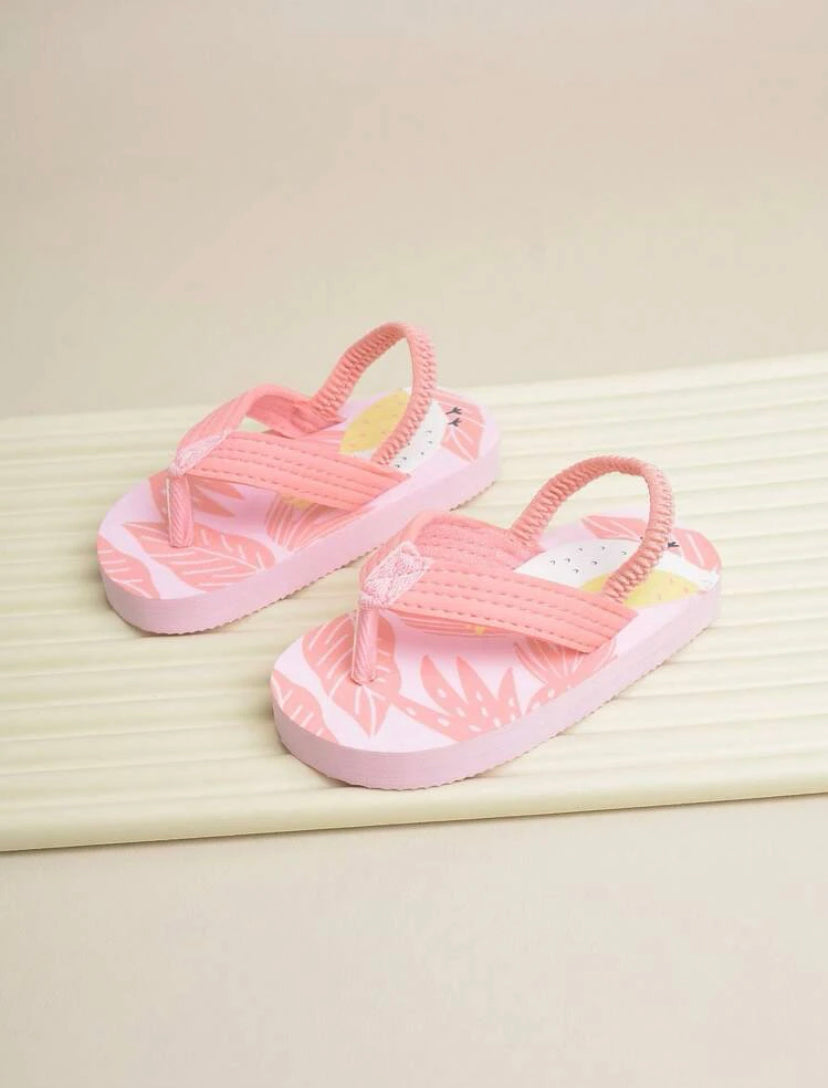 Pink tropical splash sandals