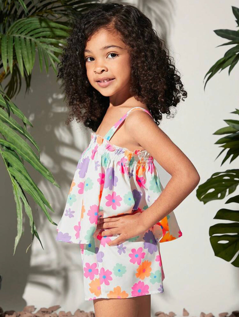 Floral splash girls 2 pcs set | 4Y - 7 Y