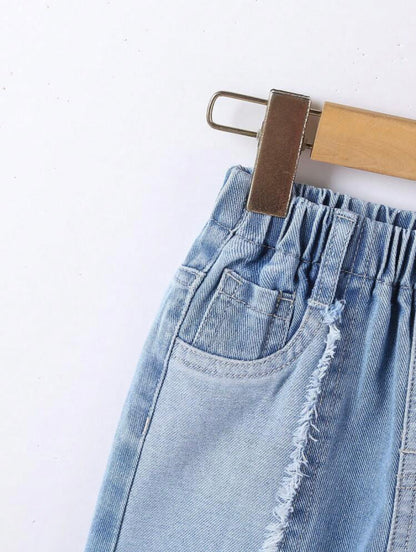 Baby Girls Two Tone Jean | 6M -3Y