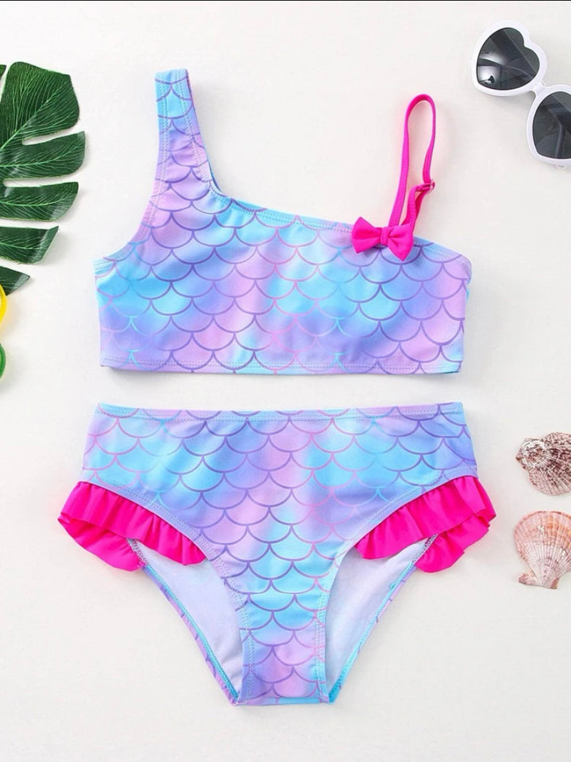 Mermaid splash girls bikini |4Y - 7Y