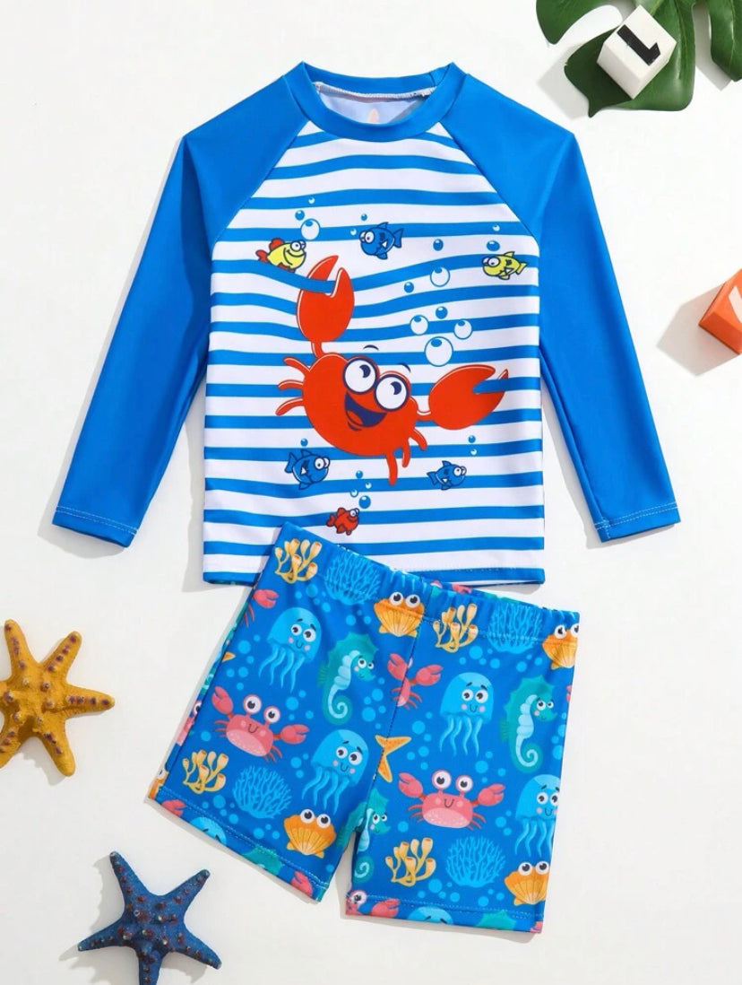 Crab boy swimsuit set | 4Y- 7Y