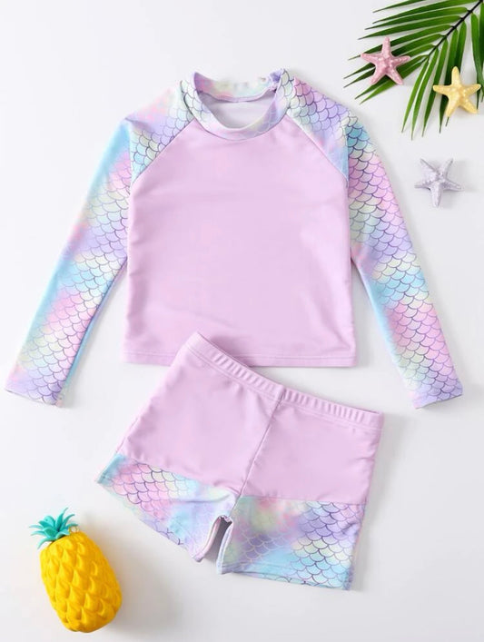 Mermaid splash 2 pcs swimsuit set | 1Y- 6Y