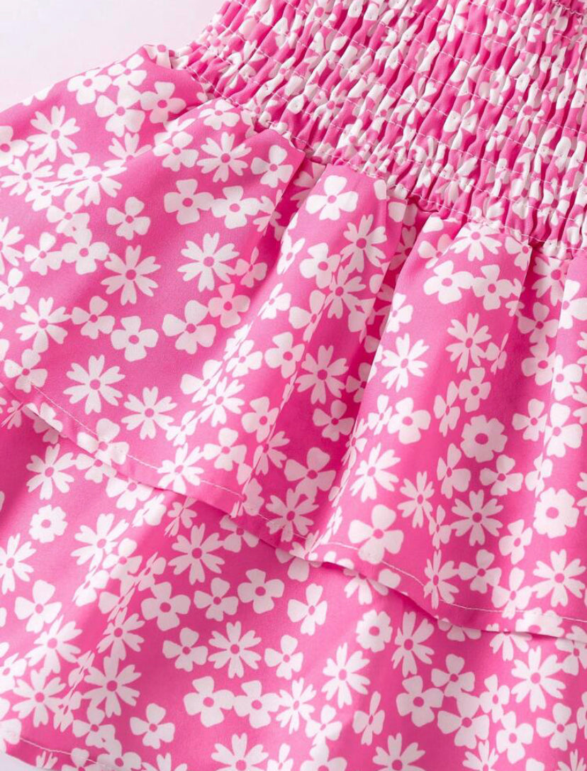 Pink Floral Girls 2 pcs set | 4Y-6Y