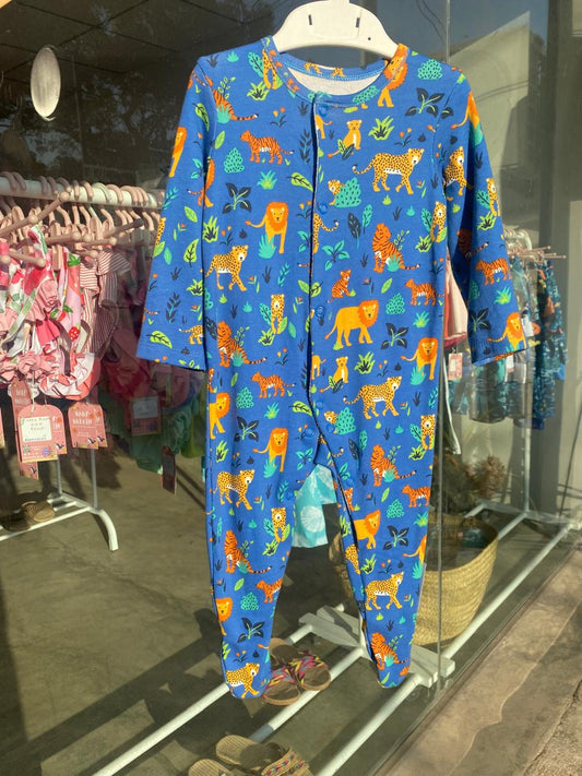 Blue Zoo Theme Sleepsuit