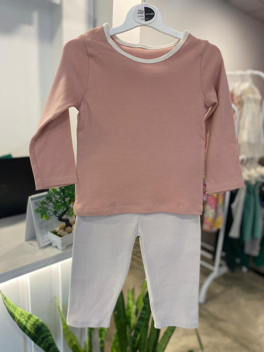 PJ Set - Pink Top & Light Purple Pant