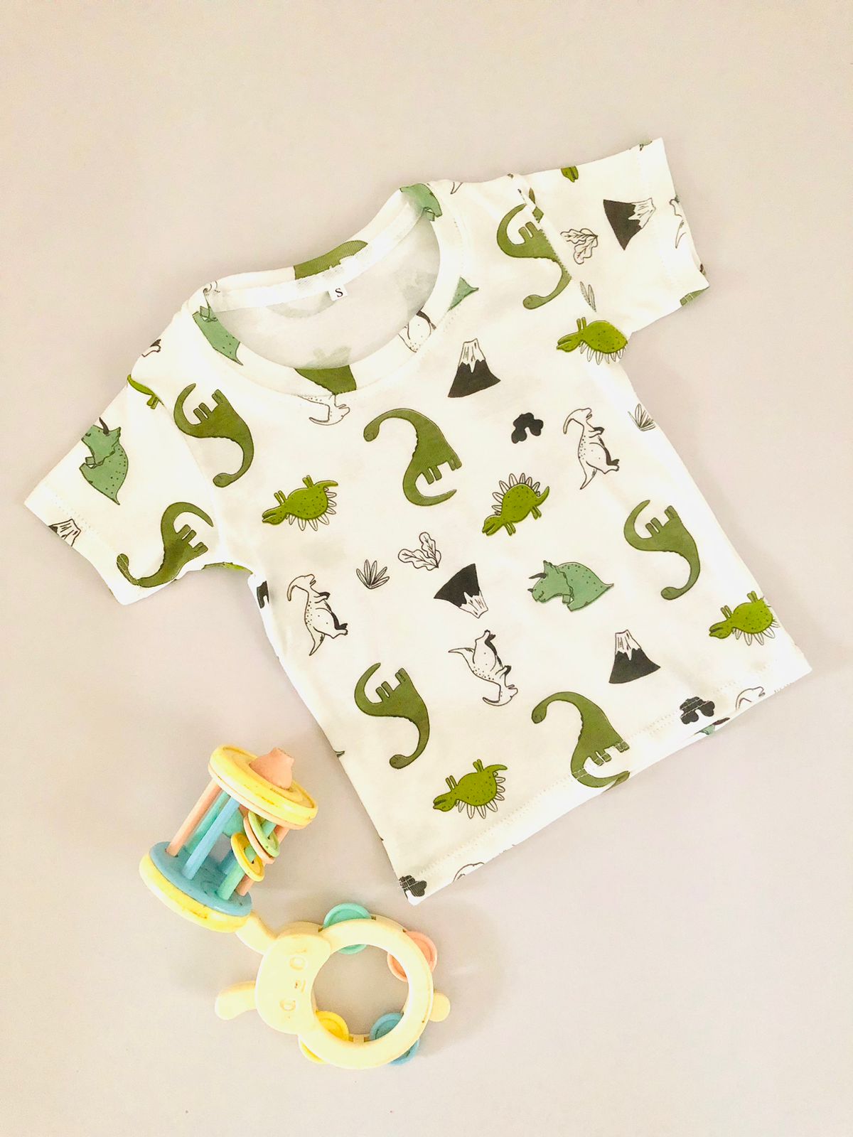 Dino Printed White Color Kids T-shirt