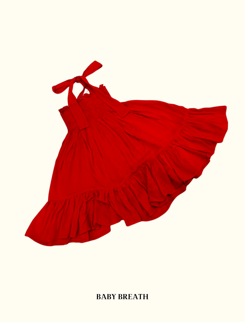 Red smock Dress