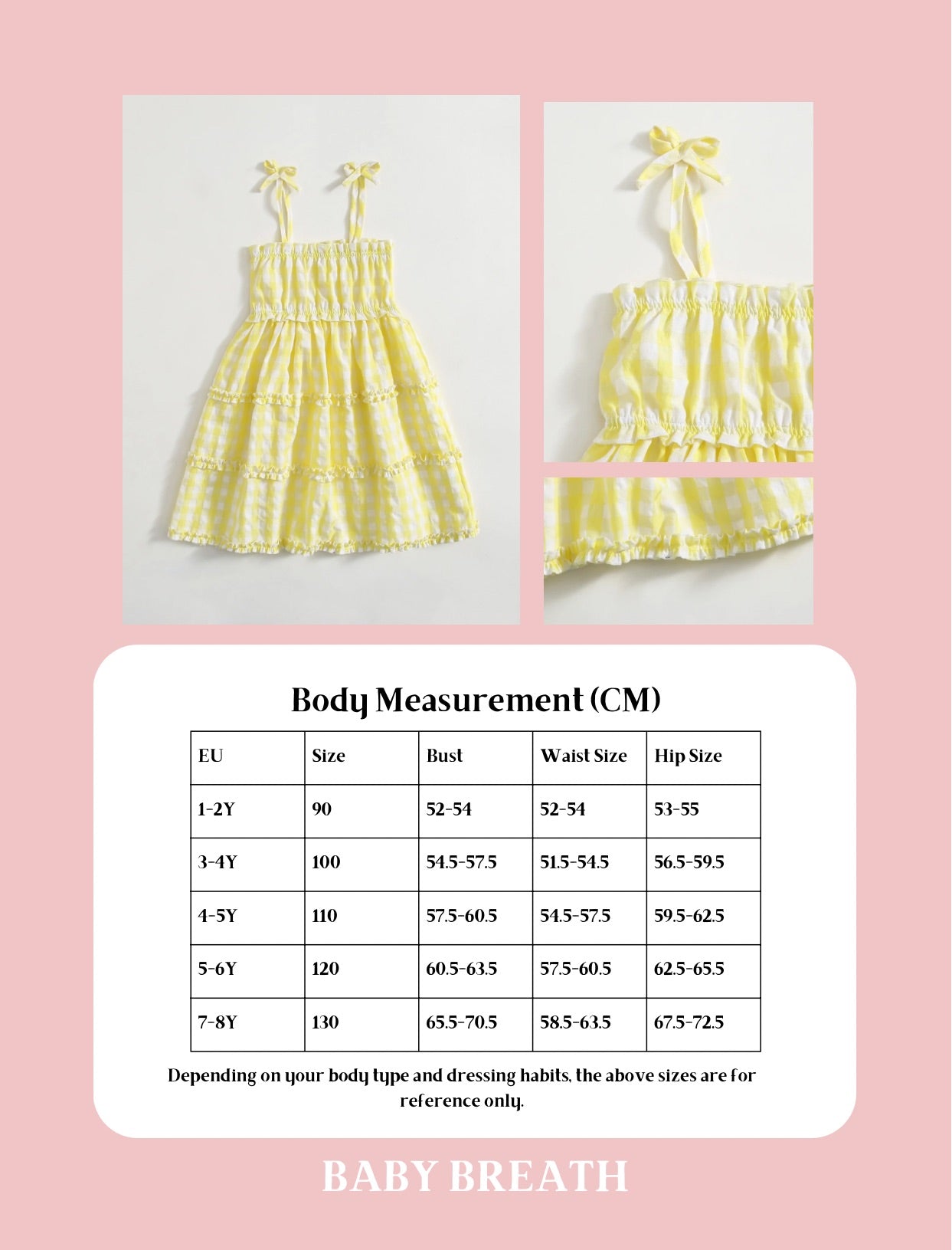 Gingham Print Knotted Cami Dress | 1-8Y