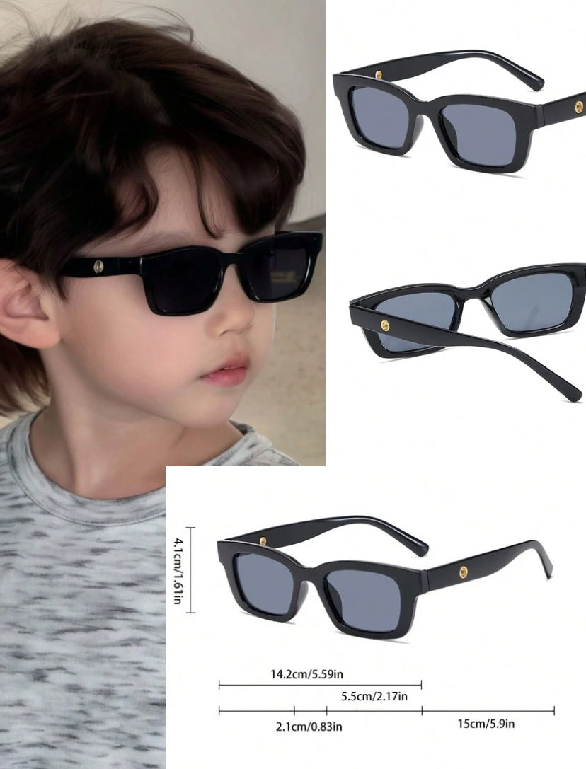 Black Polarized Silicone Square Shades