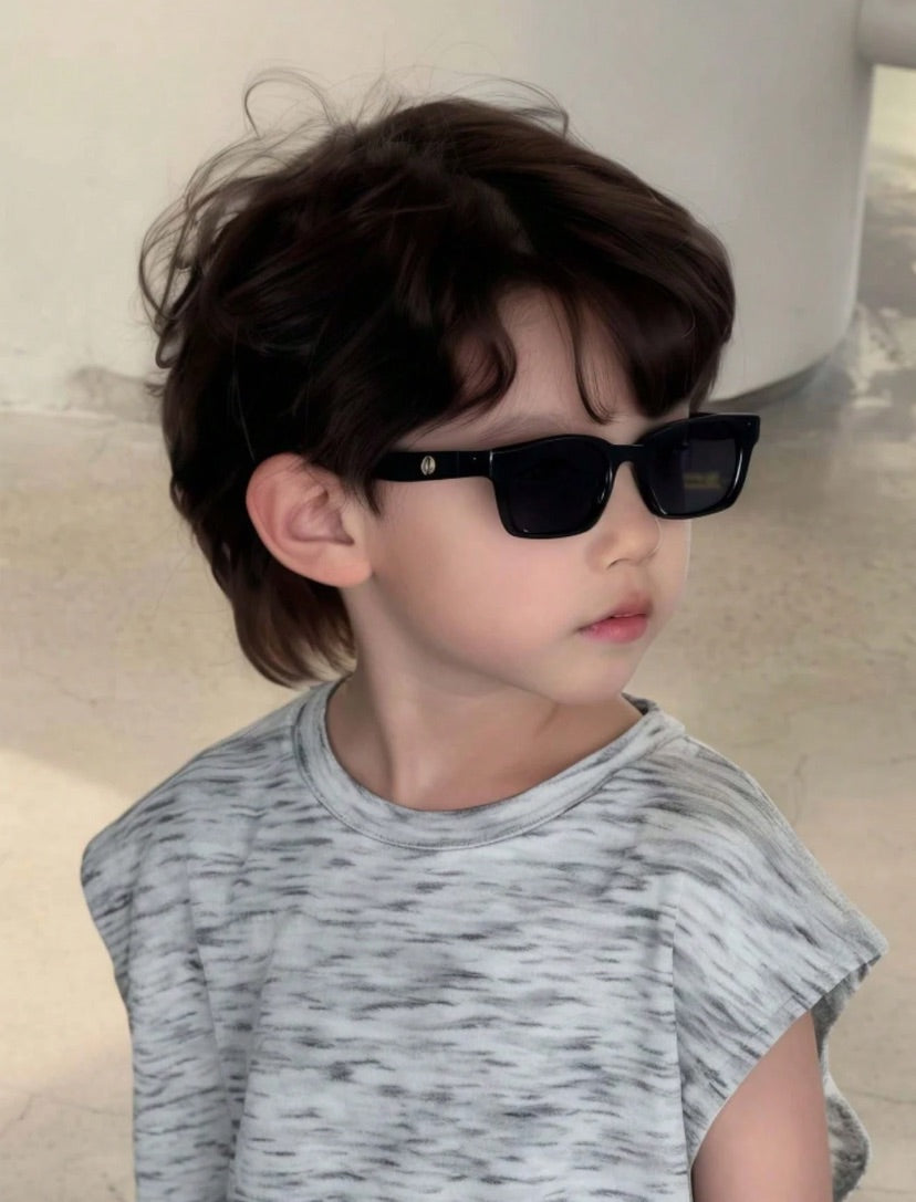 Black Polarized Silicone Square Shades