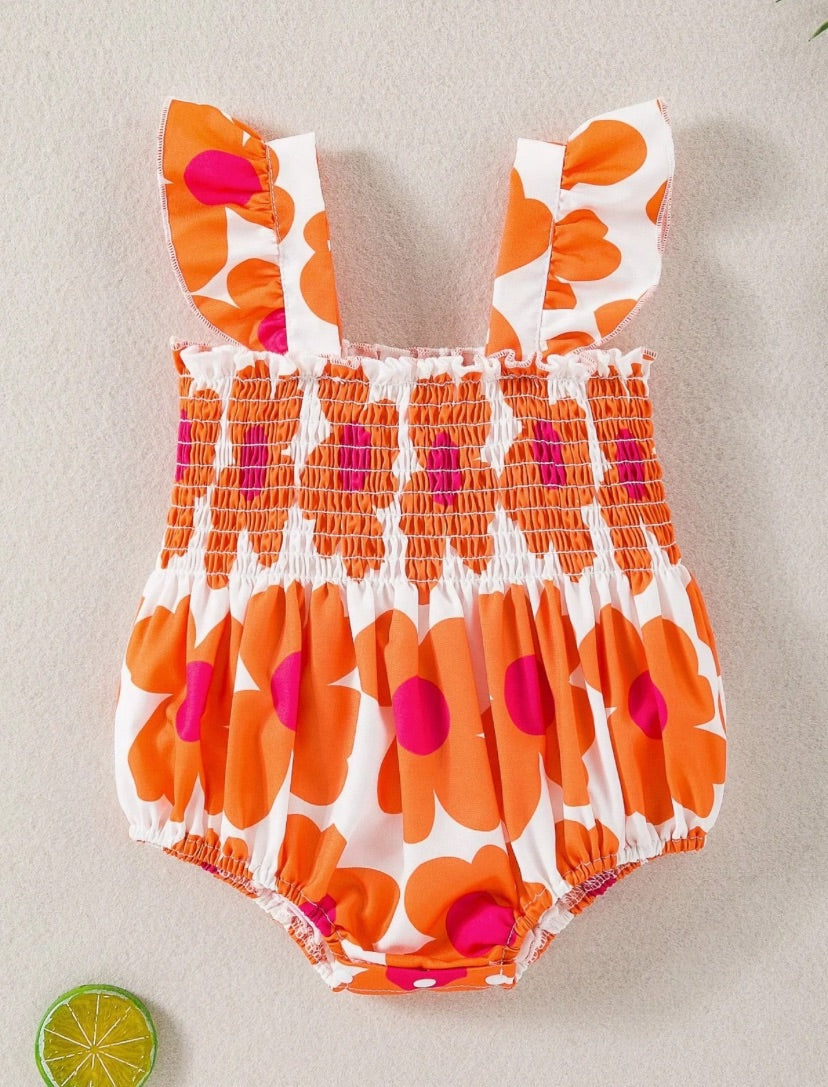 New Born Red Polka Dot Cute Frill Bodysuit