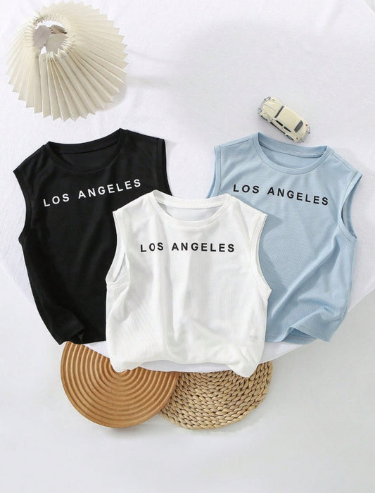 Young Boys Casual & College Zero Sleeve Top | 4Y-7Y