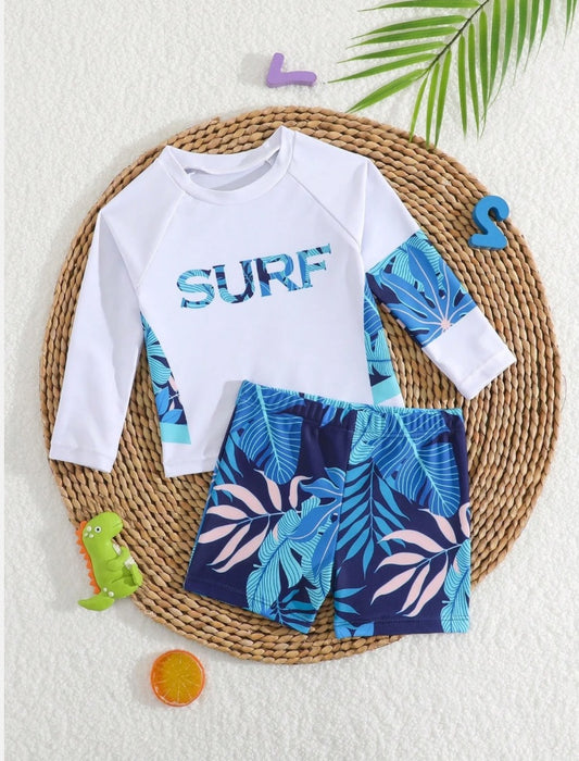 Baby Boys Surf Top & Short Swimsuit | 6M-3Y