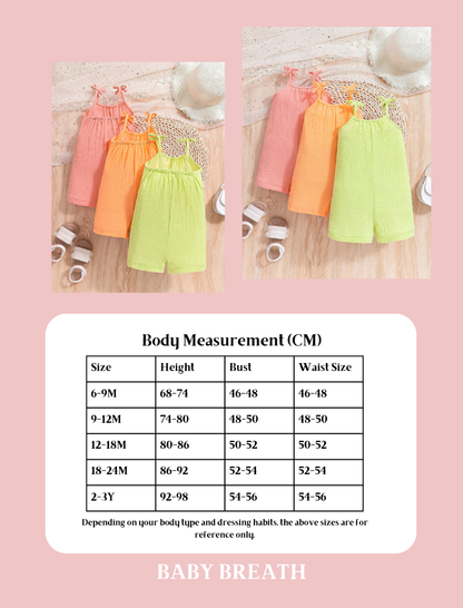 Baby Girls Simple Multicolor Romper | 3M-3Y