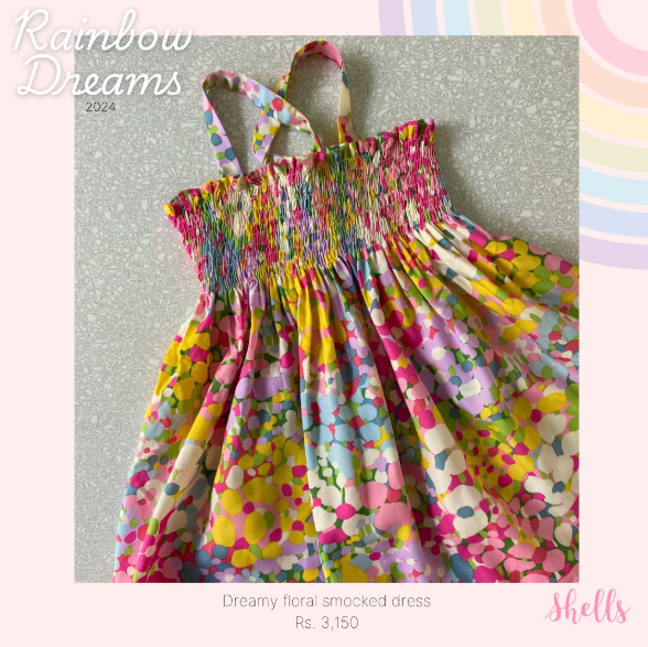 Dreamy floral smocked dress