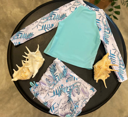 Young Girls Tropical Splash 2 pcs Swimsuit | 3Y-7Y