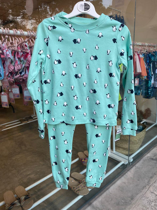 Green Penguin Theme PJ Set